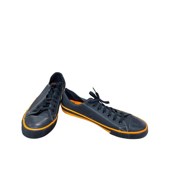 Harley-Davidson Other - Harley-Davidson Mens Low-Top Vulcon Black Orange Sneakers Size 13 SKU 9405